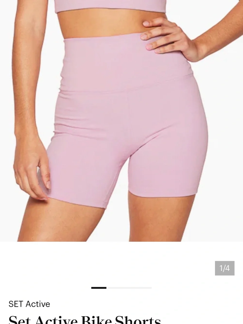 SET Active High-Waist Bike Shorts in Dusty Rose